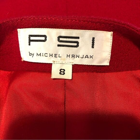 Red Wool Suit Set Size 8 - Picture 9 of 9